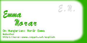 emma morar business card